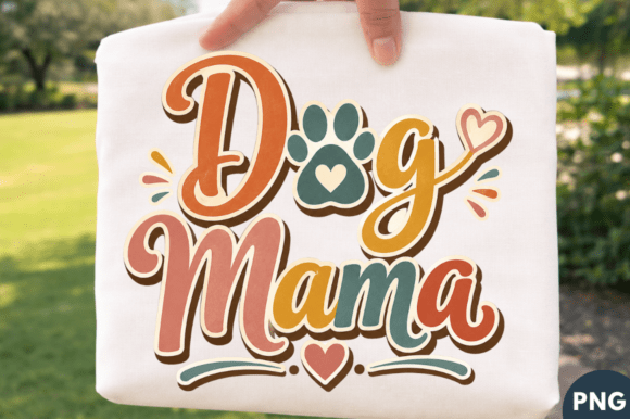 Dog Mama Retro Dog Lover T-shirt PNG: Your Go-To Design Asset