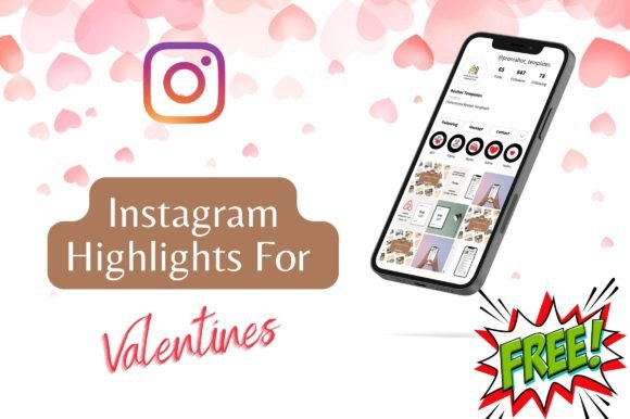 Free Instagram Highlights for Valentine: A Bold Red & White Statement