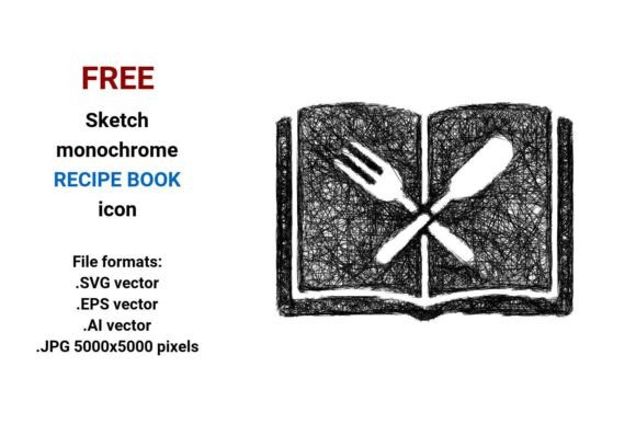 FREE Sketch Recipe Book Icon: Versatile Vectors for Creators