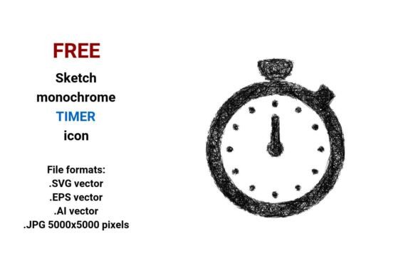 FREE Sketch Timer Icon: A Hand-Drawn Asset for Your Projects