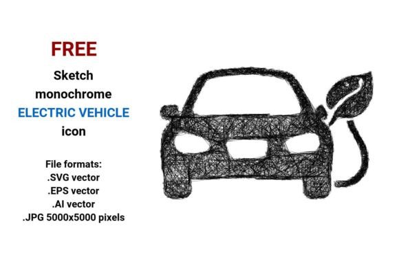 Get the FREE Sketch Electric Vehicle Icon for Modern Projects