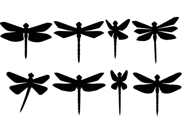 Unleash Creativity with Premium Dragonfly Silhouette Vector Art
