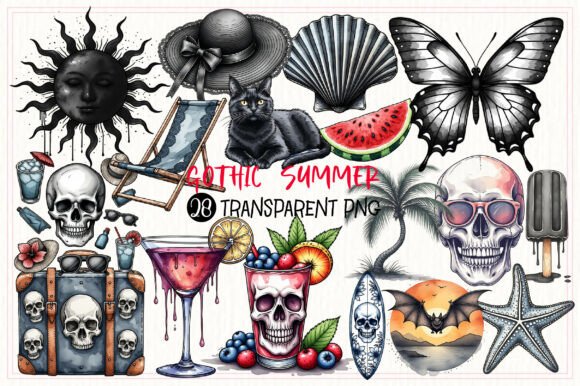 Unleashing Dark Romance: A Designer's Guide to Gothic Summer Clipart