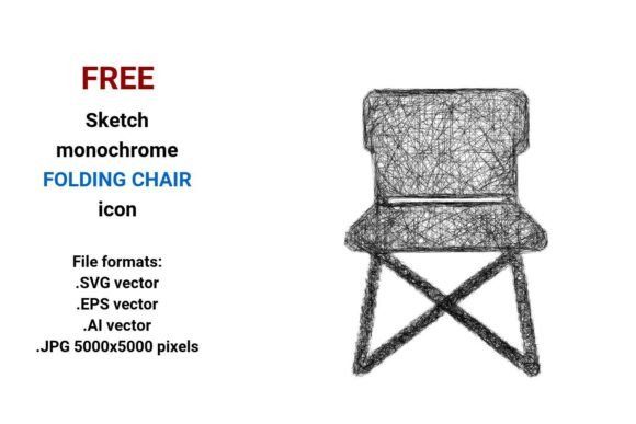Unlock Creativity with the Free Sketch Folding Chair Icon